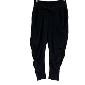 Athleta Black Ruched Jogger Track Pants Leggings Womens 2 Casual Athletic